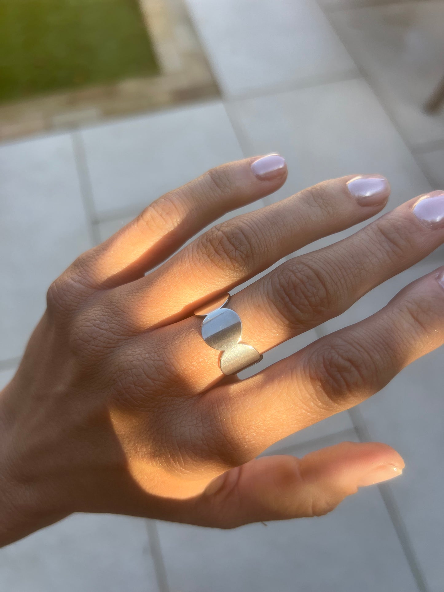 Luna Curve Adjustable Ring