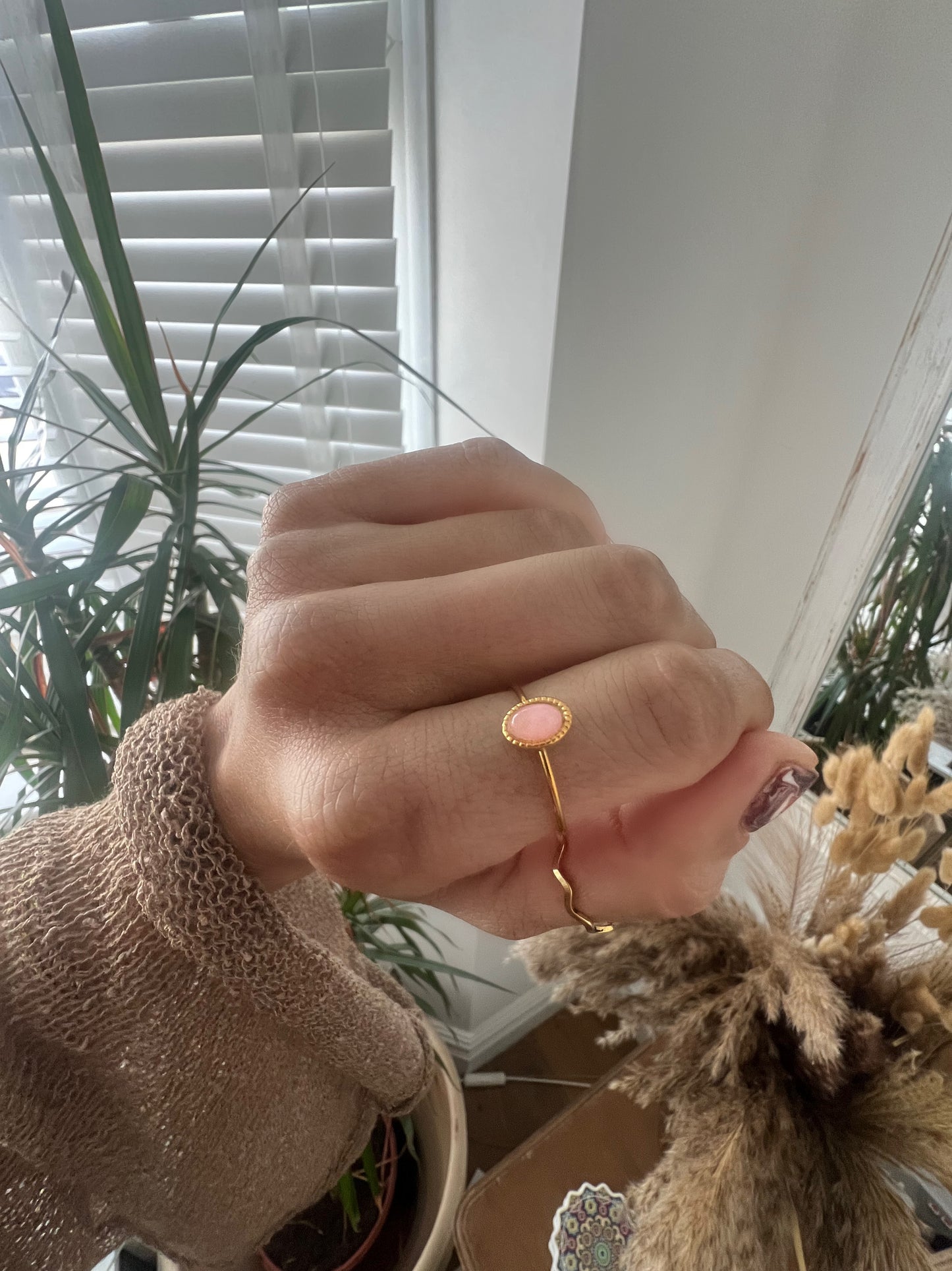 Luna Blush Waterproof Adjustable Ring