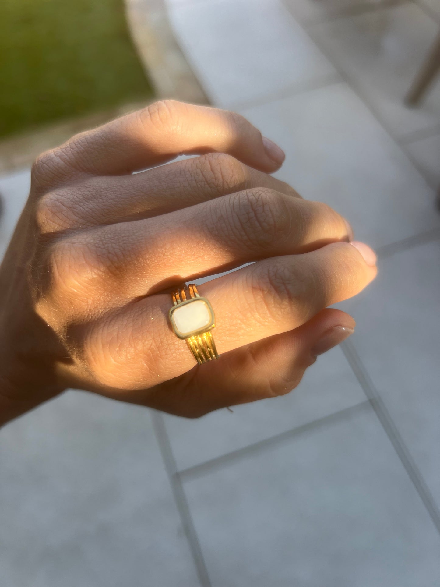 Golden Aura Adjustable Ring