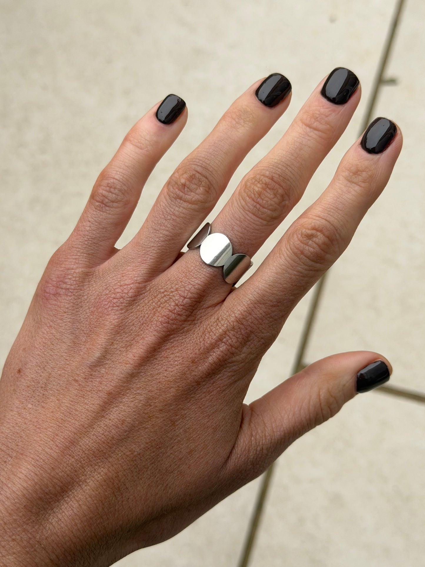 Luna Curve Adjustable Ring