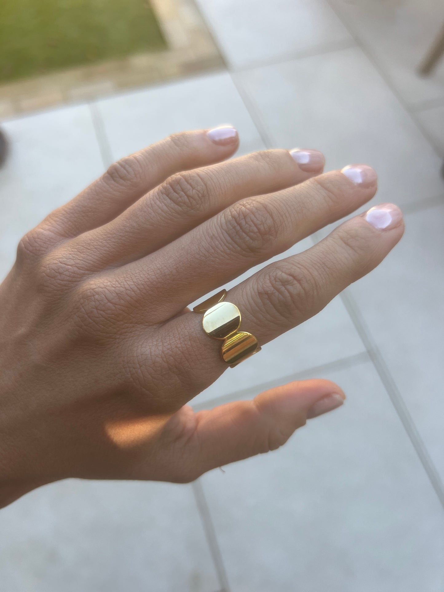 Gold Luna Adjustable Ring