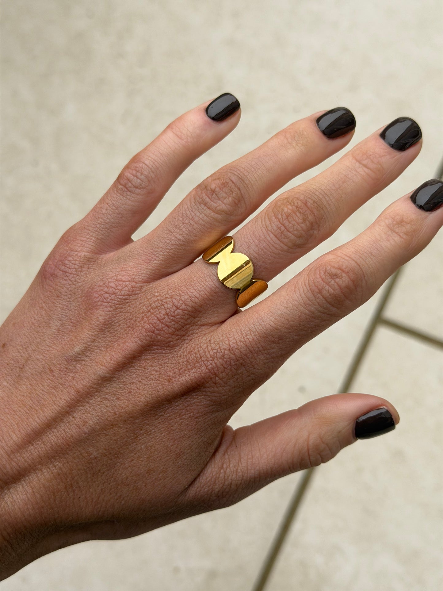 Gold Luna Adjustable Ring