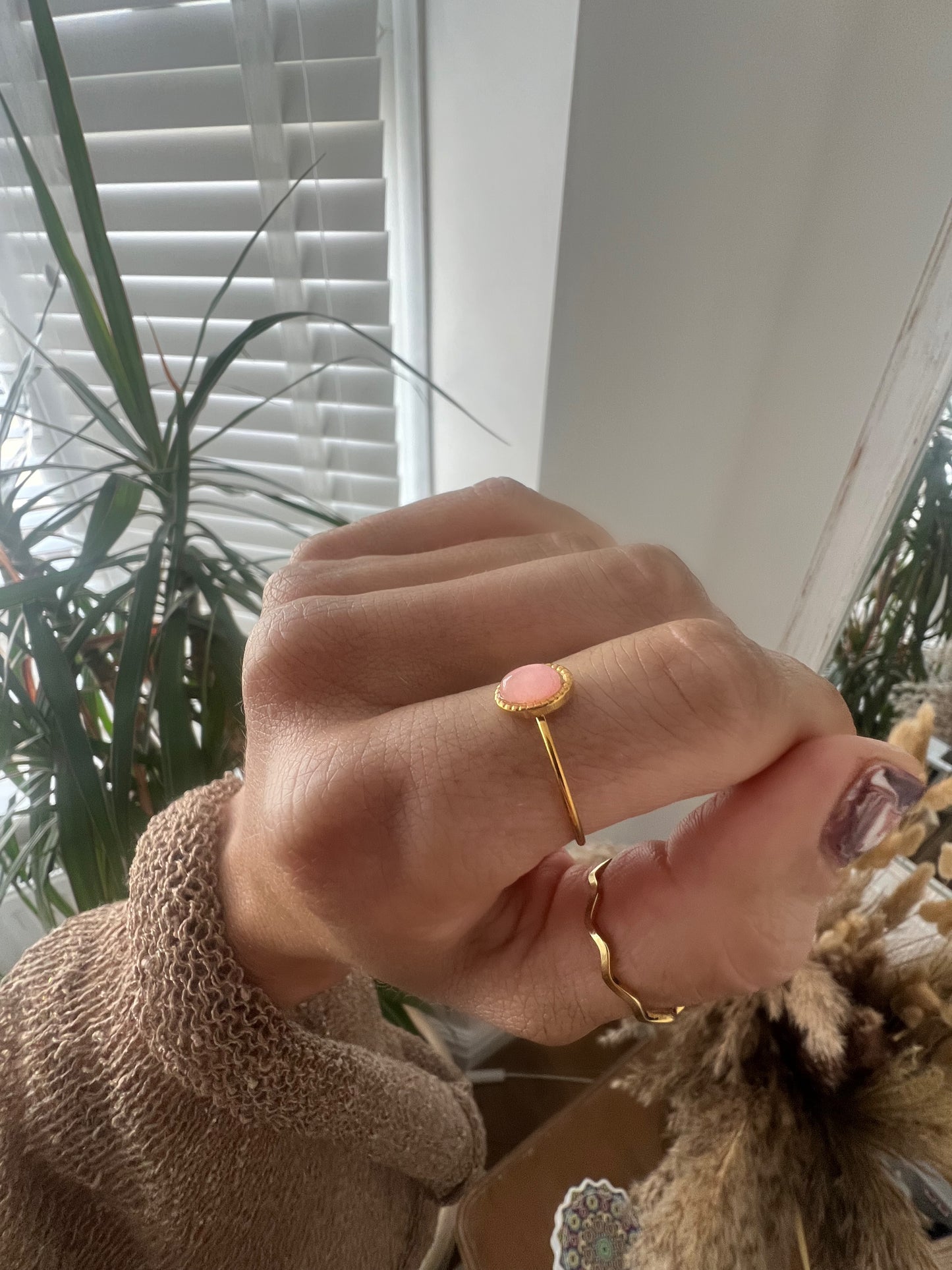 Luna Blush Waterproof Adjustable Ring