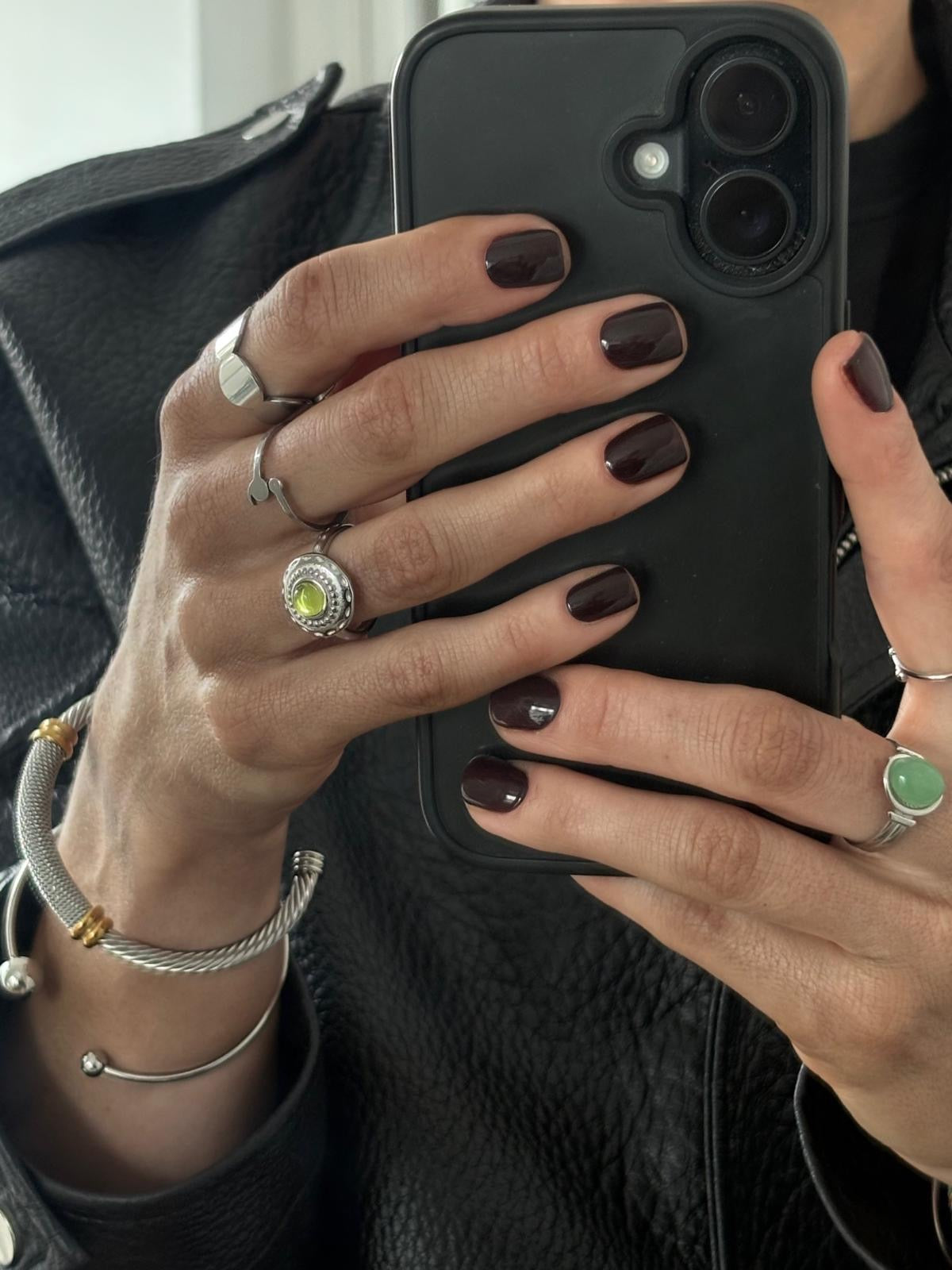 Lime gem stone ring
