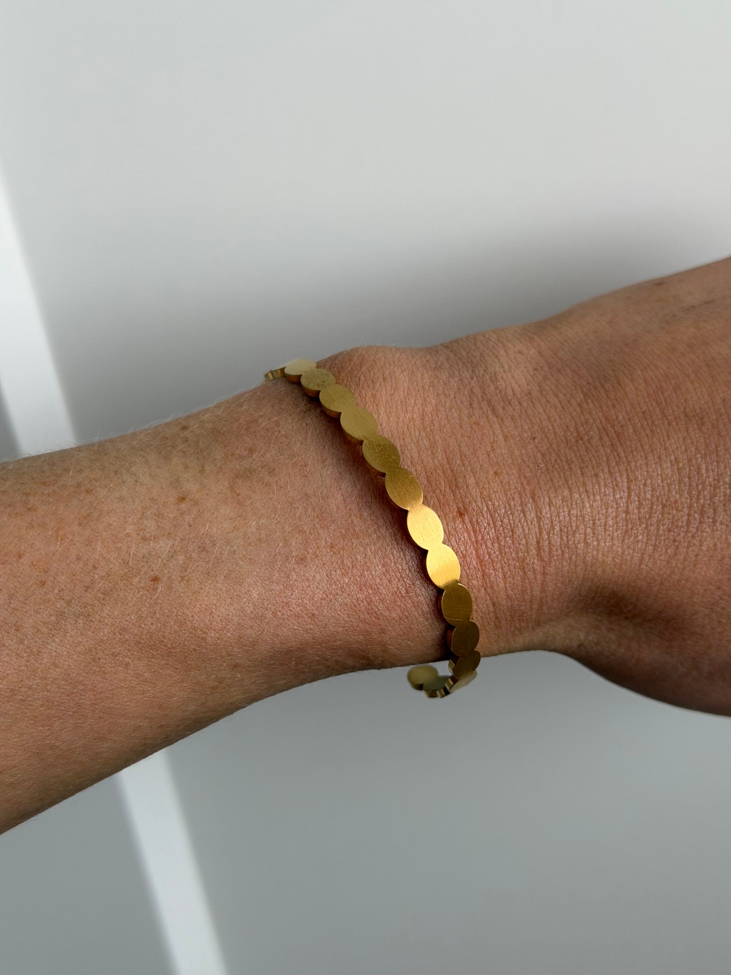 Gold Disc Adjustable Link Bracelet