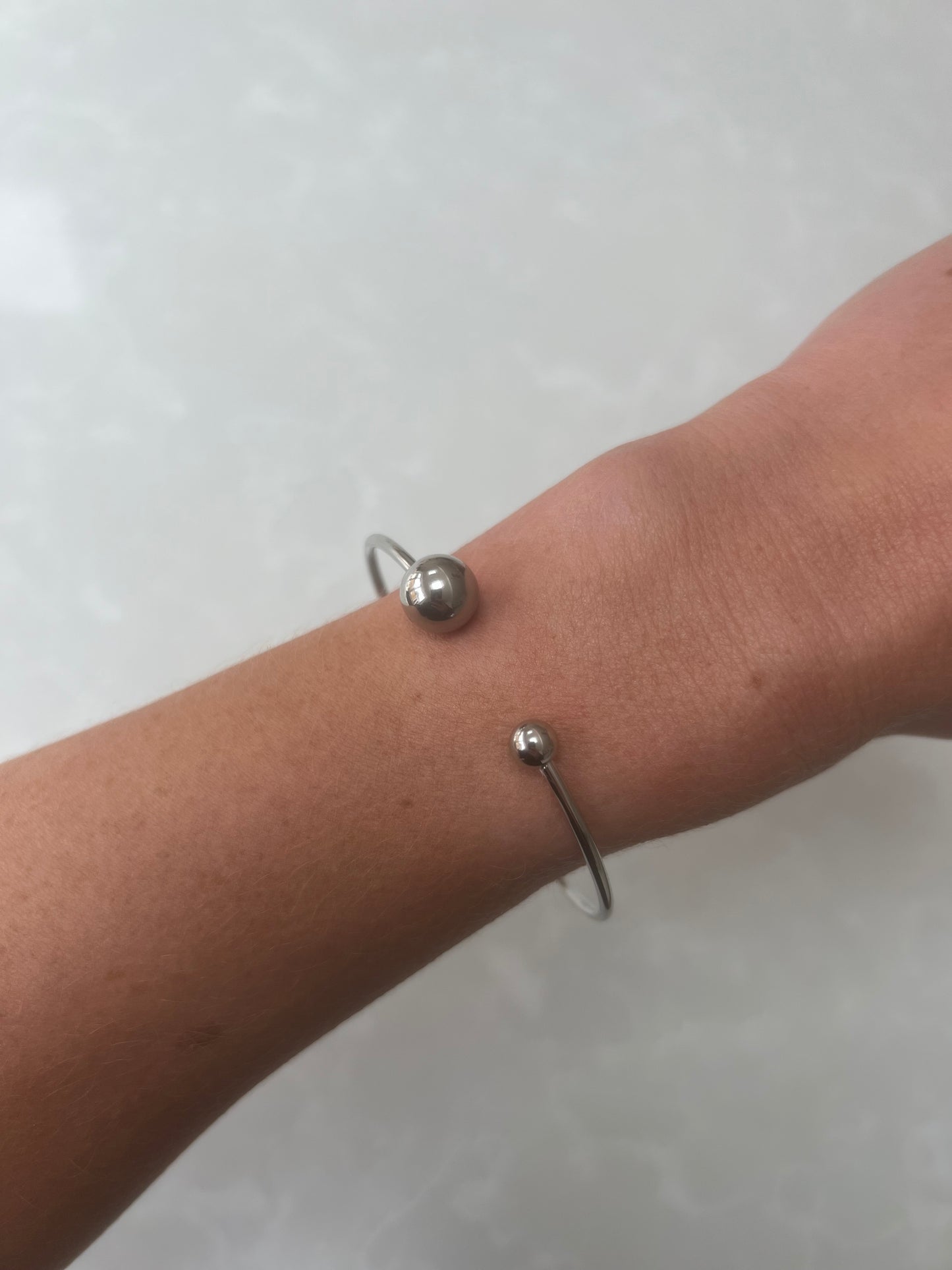 Silver Sphere Bangle