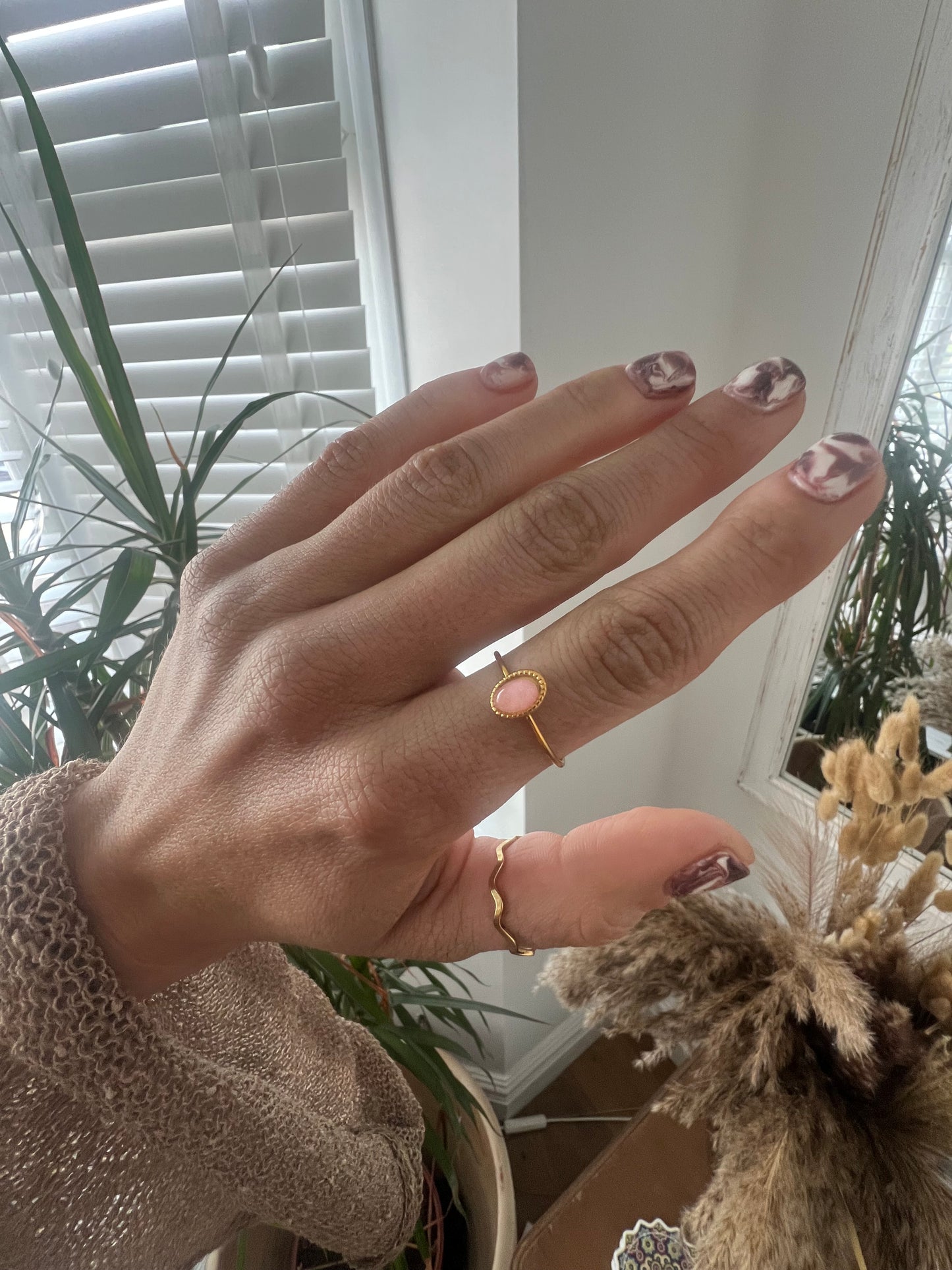 Luna Blush Waterproof Adjustable Ring