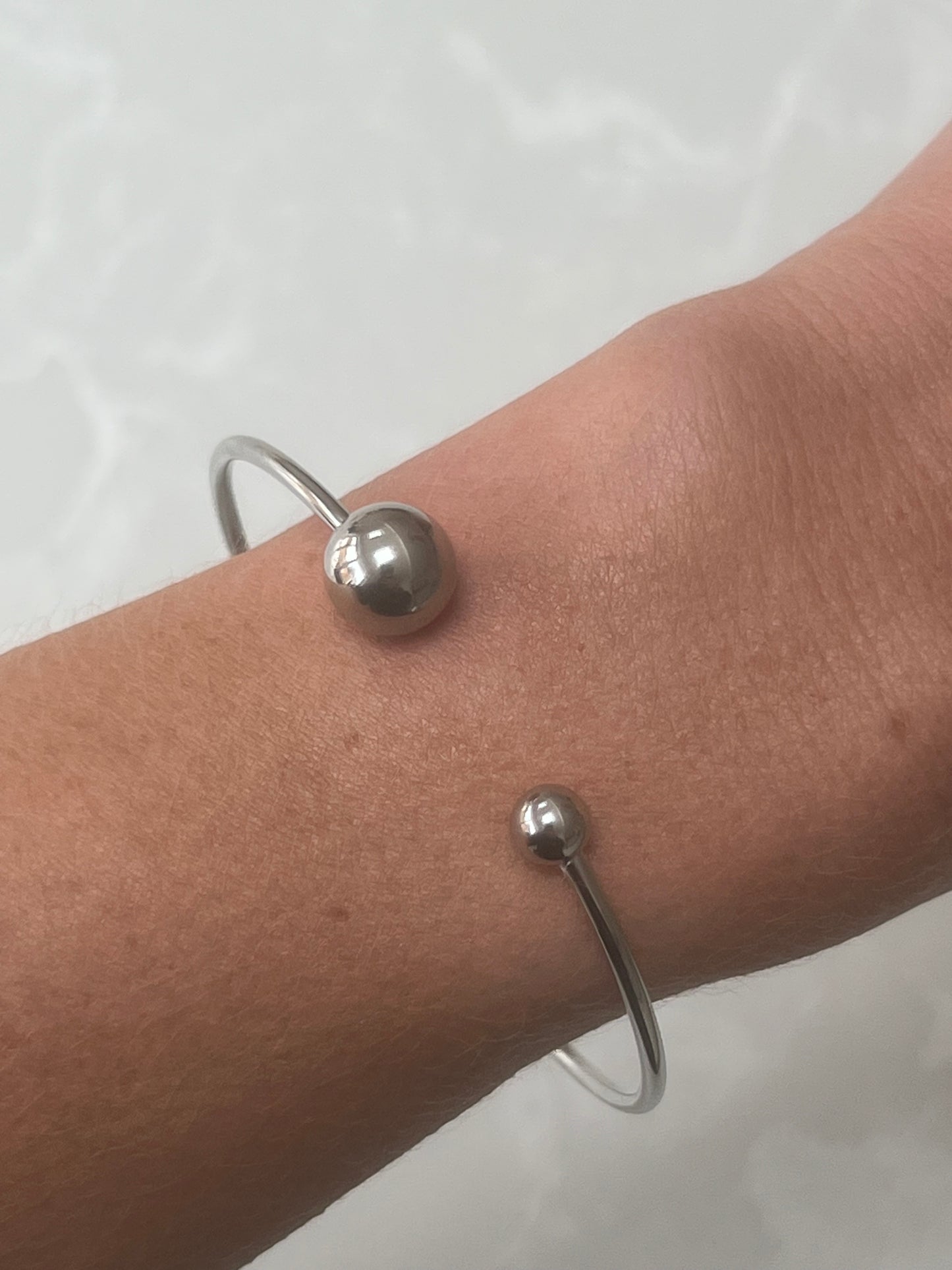 Silver Sphere Bangle