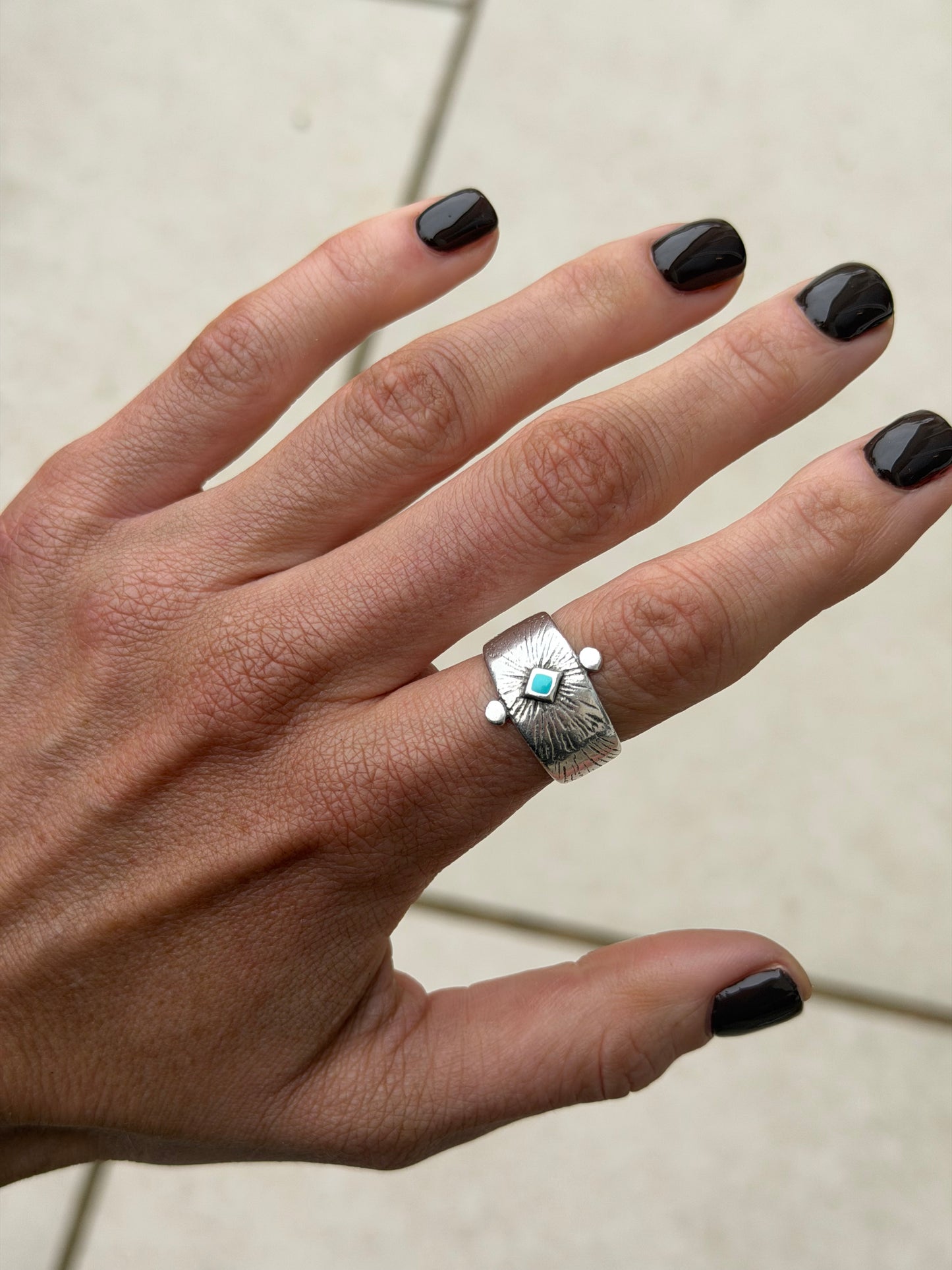 Rhodes Silver Band Ring