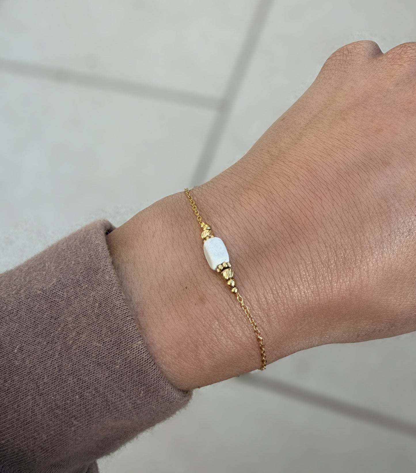 Ivory Aura Gold Bracelet