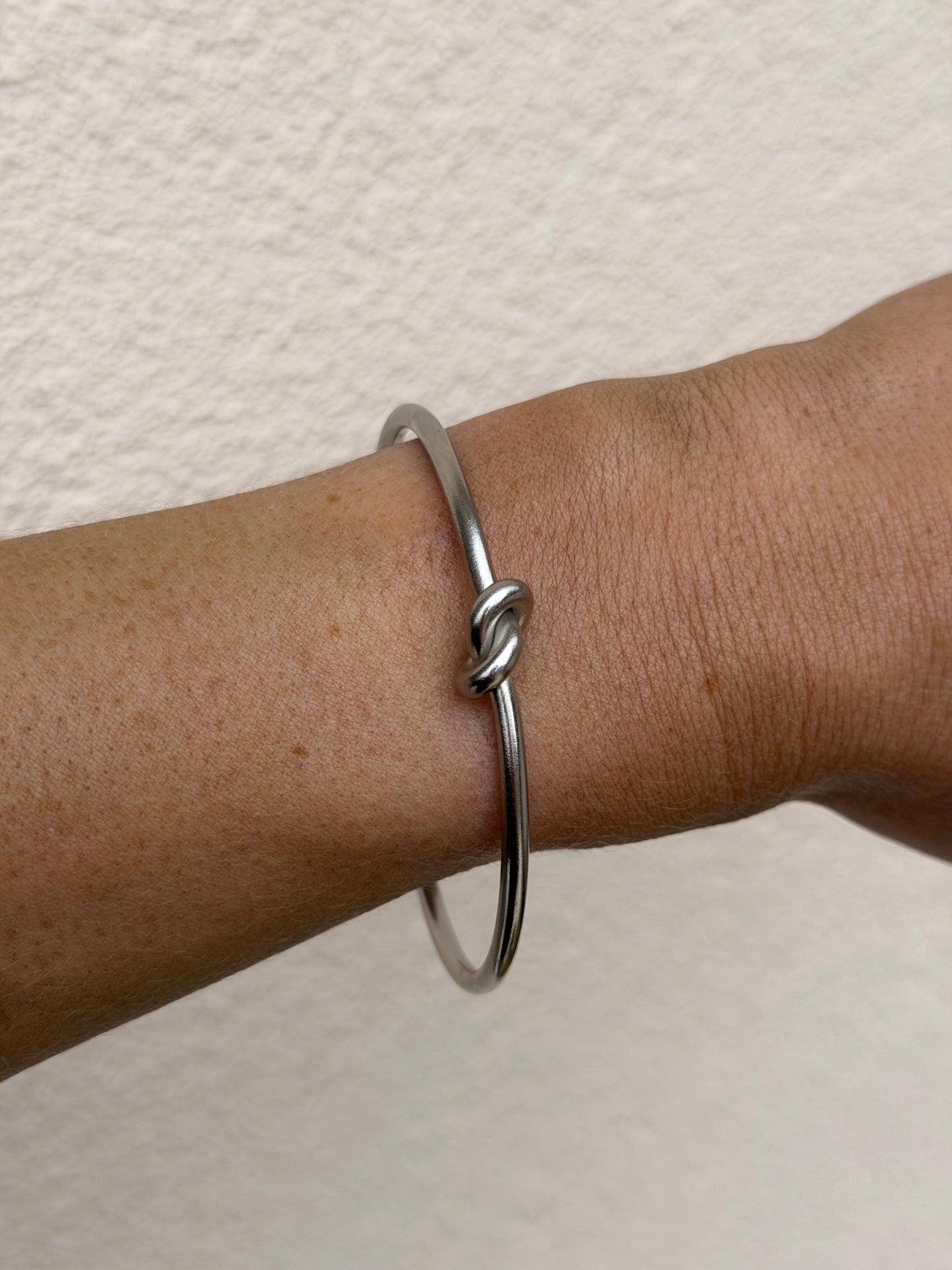 Silver Knot Adjustable Bangle