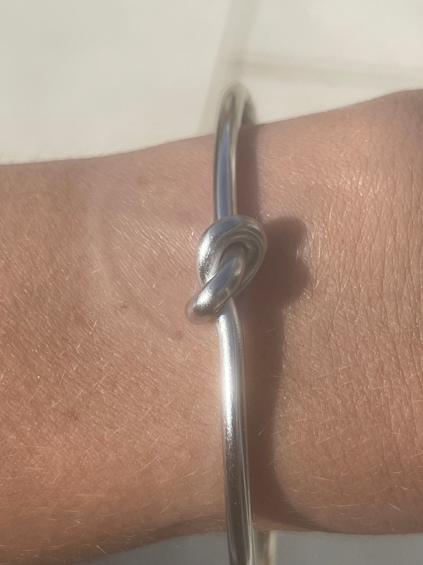 Silver Knot Adjustable Bangle