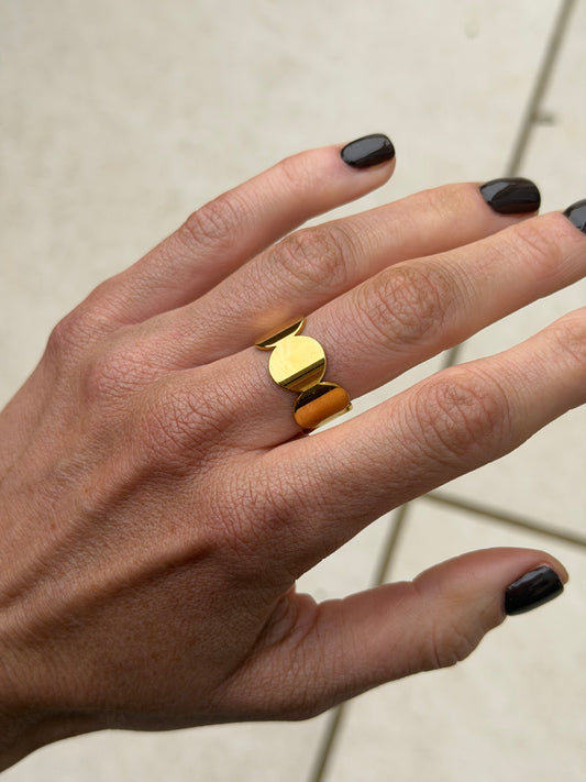 Gold Luna Adjustable Ring