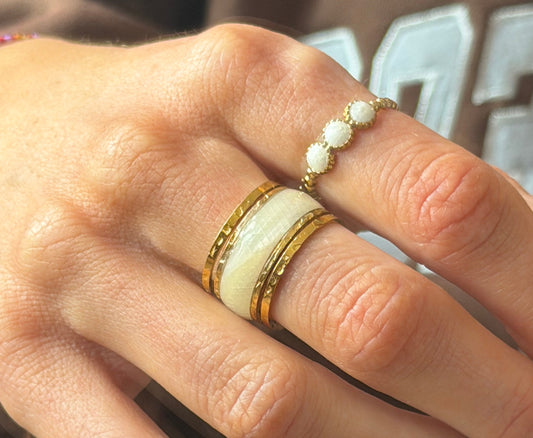 Luna Triple Bead Ring