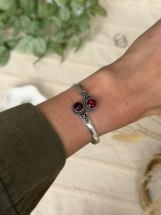 Garnet Glow Cuff