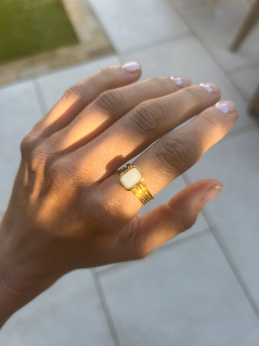 Golden Aura Adjustable Ring